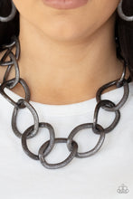 Load image into Gallery viewer, Industrial Intimidation - Black Gunmetal Necklace Paparazzi Accessories