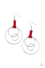 Load image into Gallery viewer, Fearless Fusion - Red Earring Paparazzi Accessories