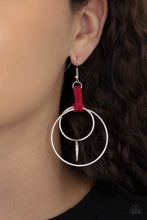 Load image into Gallery viewer, Fearless Fusion - Red Earring Paparazzi Accessories