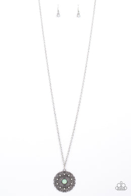 Opal Gardens - Green Necklace Paparazzi Accessories