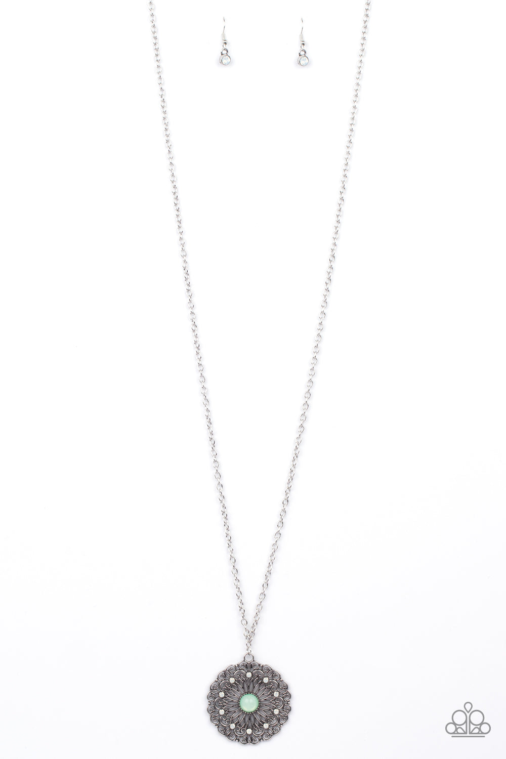 Opal Gardens - Green Necklace Paparazzi Accessories