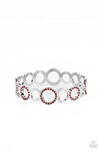Load image into Gallery viewer, Future, Past, and POLISHED - Red Rhinestone Bangle Bracelet Paparazzi Accessories