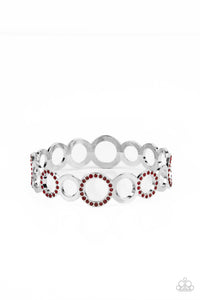 Bangles,red,rhinestones,Future, Past, and POLISHED - Red Rhinestone Bangle Bracelet