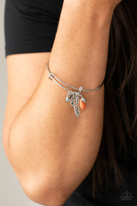 bangles,crackle stone,feather,orange,turquoise,Root and RANCH - Multi