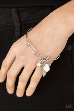 Root and RANCH - White Bangle Bracelet Paparazzi Accessories