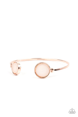 Space Oracle - Rose Gold Cuff Bracelet Paparazzi Accessories