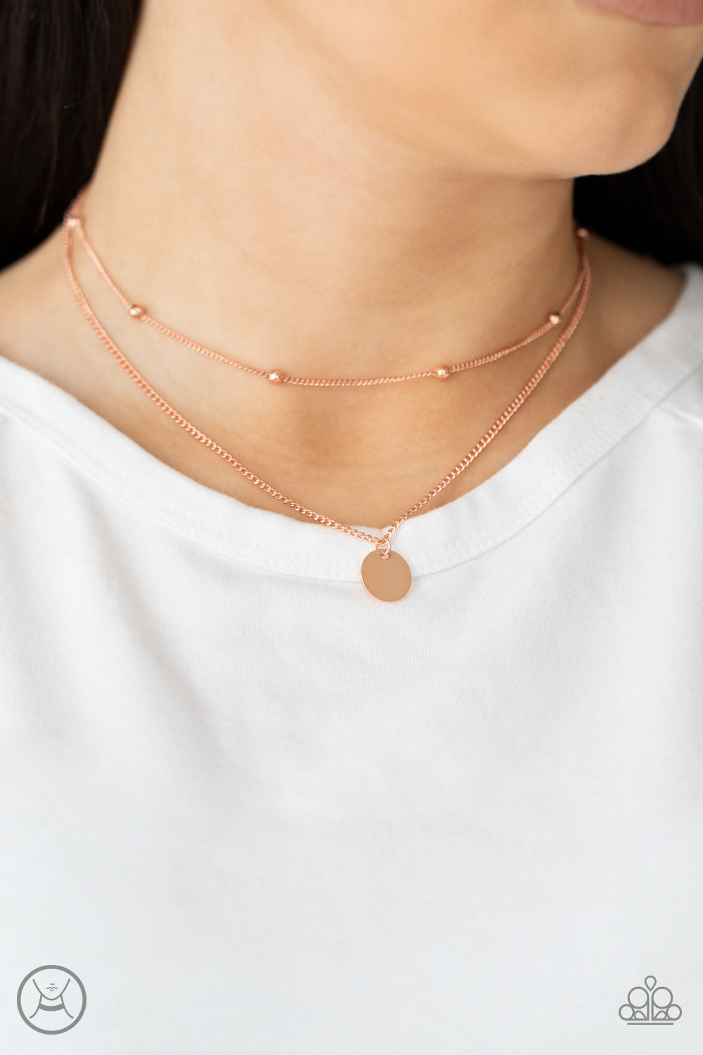 Modestly Minimalist - Copper Choker Necklace Paparazzi Accessories