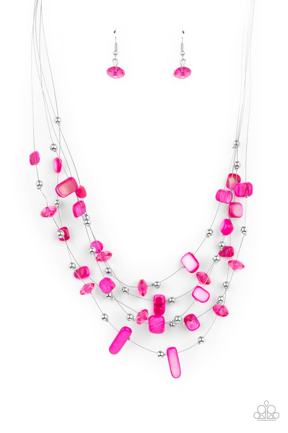 Prismatic Pebbles - Pink Necklace Paparazzi Accessories