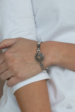 Load image into Gallery viewer, Whimsically Welcoming - Orange Cat&#39;s Eye Hinged Bracelet Paparazzi Accessories