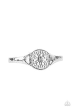 Load image into Gallery viewer, Modern Meadow - White Floral Cuff Bracelet Paparazzi Accessories