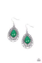 Load image into Gallery viewer, Dream STAYCATION - Green Earrings Paparazzi Accessories