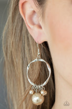 Load image into Gallery viewer, Delectably Diva - Brown Pearl Earrings Paparazzi Accessories