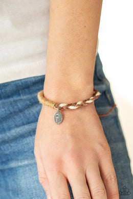Perpetually Peaceful - Brown Pull-Tie Bracelet Paparazzi Accessories