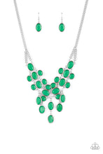 Load image into Gallery viewer, Serene Gleam - Green Necklace Paparazzi Accessories