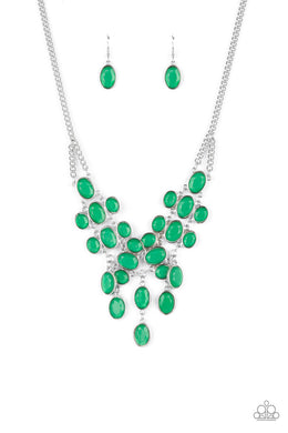 Serene Gleam - Green Necklace Paparazzi Accessories