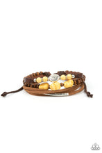 Load image into Gallery viewer, Act Natural - Yellow Stone Leather Urban Bracelet Paparazzi Accessories