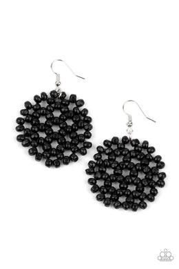 Summer Escapade - Black Earrings Paparazzi Accessories