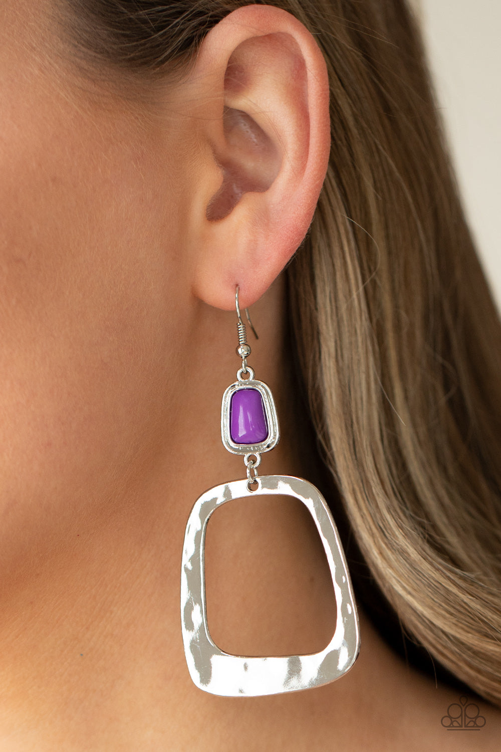 Material Girl Mod - Purple Earring Paparazzi Accessories