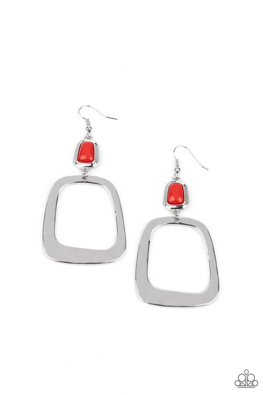 Material Girl Mod - Red Stone Earrings Paparazzi Accessories