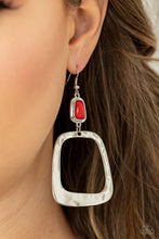 Load image into Gallery viewer, Material Girl Mod - Red Stone Earrings Paparazzi Accessories