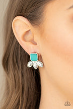 Load image into Gallery viewer, Hill Country Blossoms - Blue Stone Post Earrings Paparazzi Accessories