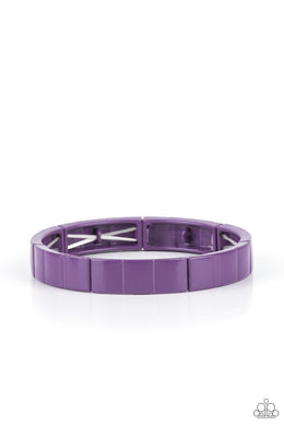 Material Movement - Purple Stretchy Bracelet Paparazzi Accessories