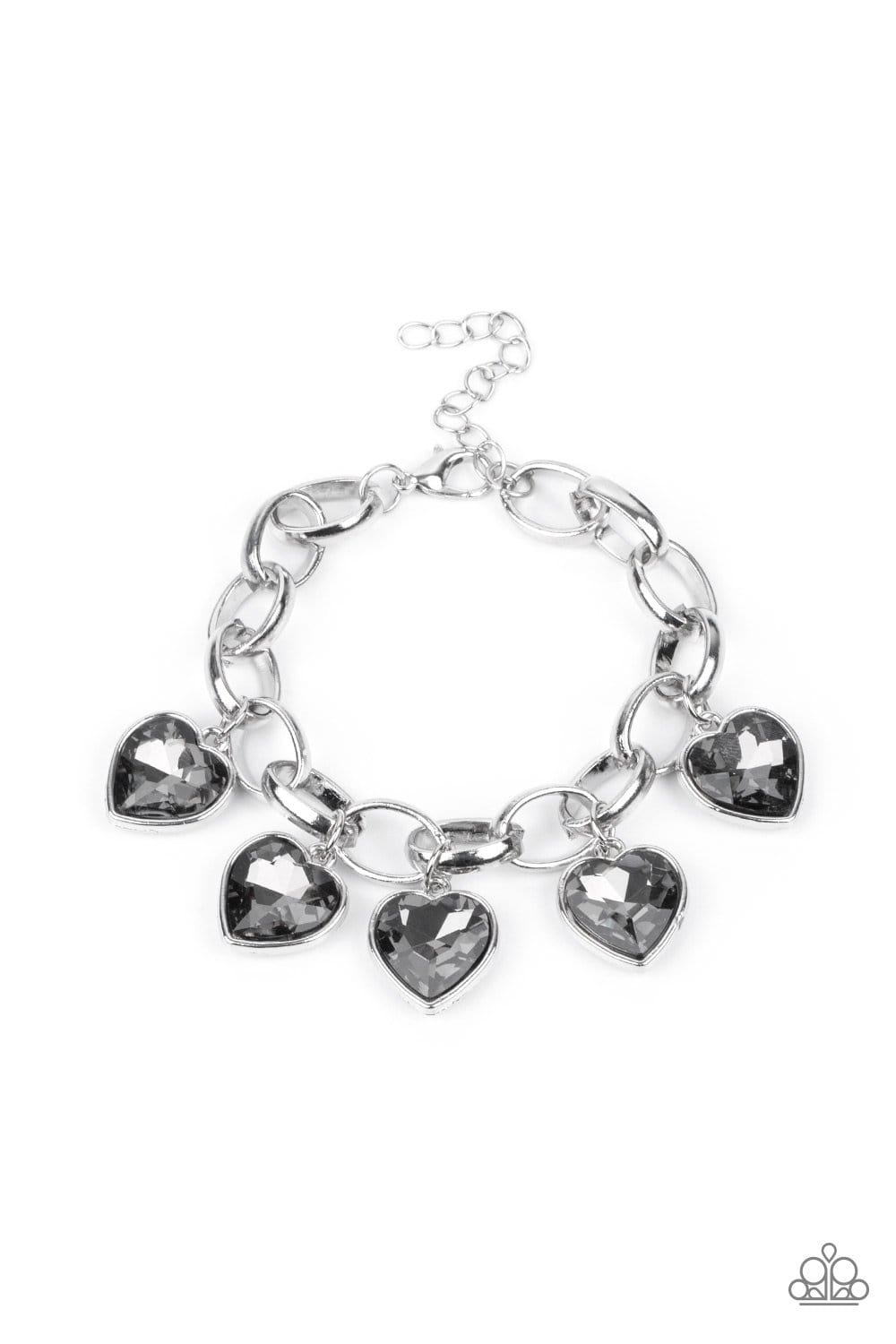 Candy Heart Charmer Silver Bracelet Paparazzi Accessories