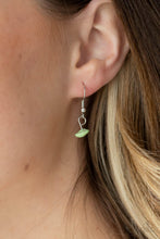 Load image into Gallery viewer, Roaming The Riverwalk - Green Stone Leaf Necklace Paparazzi Accessories