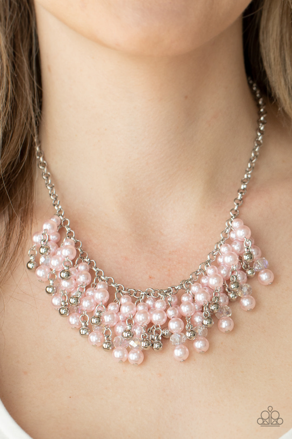 Champagne Dreams - Pink Pearl Necklace Paparazzi Accessories