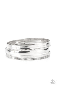 Bangles,silver,Gliding Gleam - Silver Bracelet