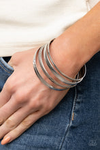 Load image into Gallery viewer, Gliding Gleam - Silver Bracelet Paparazzi Accessories