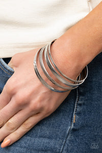 Bangles,silver,Gliding Gleam - Silver Bracelet