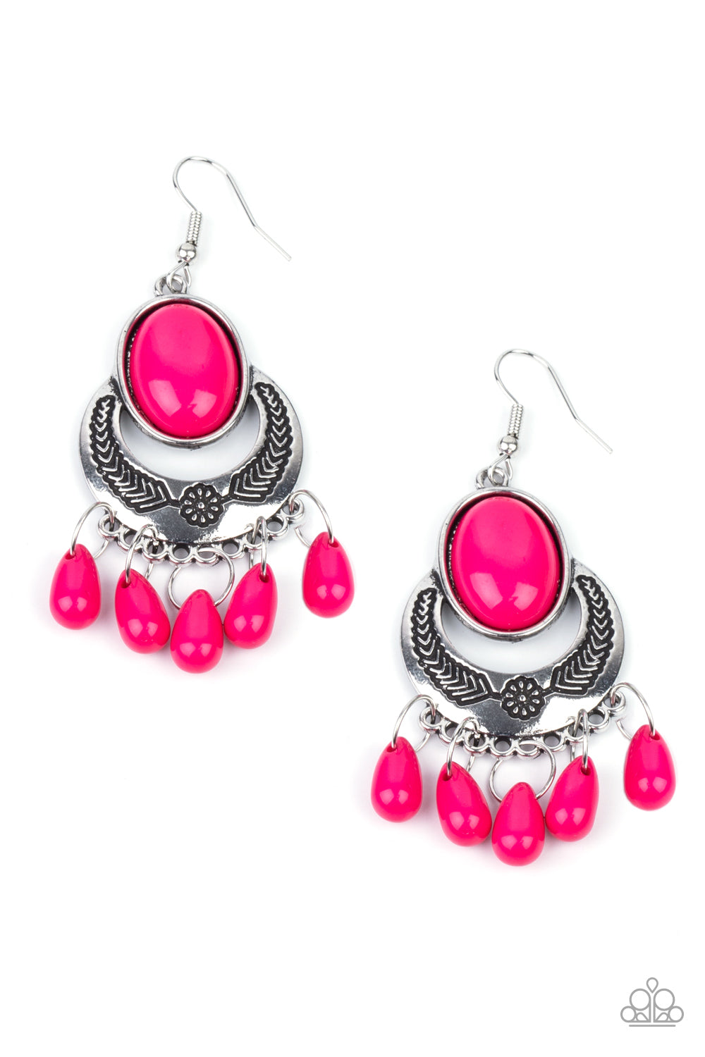 Prairie Flirt - Pink Earrings Paparazzi Accessories