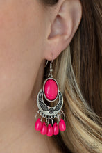 Load image into Gallery viewer, Prairie Flirt - Pink Earrings Paparazzi Accessories