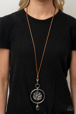 CORD-inated Effort - Brown Lanyard Paparazzi Accessories
