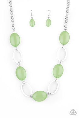 Beachside Boardwalk - Green Necklace Paparazzi Accessories