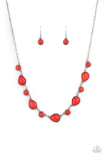 Load image into Gallery viewer, Heavenly Teardrops - Red Stone Necklace Paparazzi Accessories