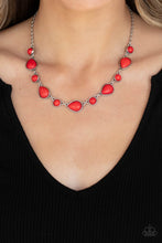 Load image into Gallery viewer, Heavenly Teardrops - Red Stone Necklace Paparazzi Accessories