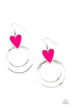 Load image into Gallery viewer, Happily Ever Hearts - Pink Earrings Paparazzi Accessories