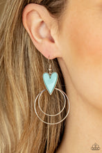 Load image into Gallery viewer, Happily Ever Hearts - Blue Earrings Paparazzi Accessories
