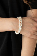 Load image into Gallery viewer, Cotton Candy Dreams - White Pearl Stretchy Bracelets Paparazzi Accessories