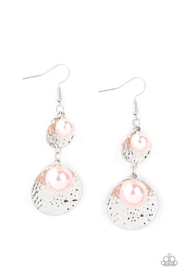 Pearl Dive - Pink Pearl Earrings Paparazzi Accessories