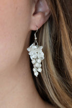 Load image into Gallery viewer, Bountiful Bouquets - White Pearl Floral Earrings Paparazzi Accessories