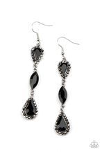 Load image into Gallery viewer, Test of TIMELESS - Black Rhinestone Earrings Paparazzi Accessories