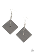 Load image into Gallery viewer, Block Party Posh - Black Gunmetal Earrings Paparazzi Accessories