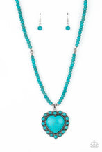 Load image into Gallery viewer, A Heart Of Stone - Blue Heart Necklace Paparazzi Accessories