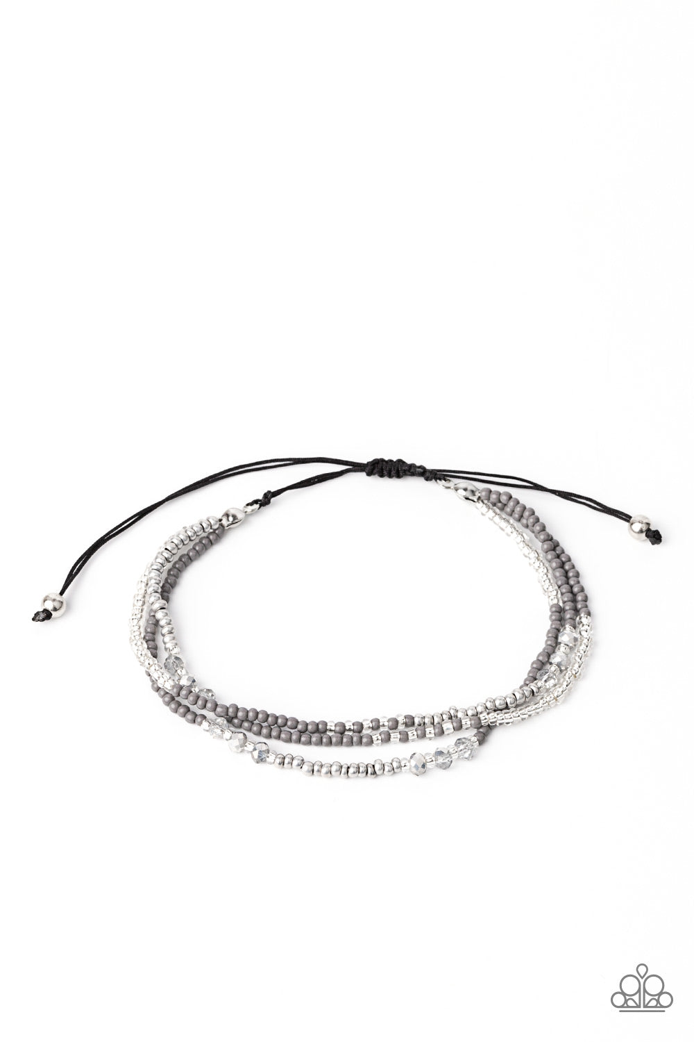 BEAD Me Up, Scotty! - Silver Seed Bead Pull-Tie Bracelet Paparazzi Accessories