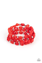 Load image into Gallery viewer, Nice GLOWING! - Red Stretchy Bracelet Paparazzi Accessories