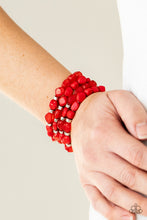 Load image into Gallery viewer, Nice GLOWING! - Red Stretchy Bracelet Paparazzi Accessories