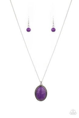 Tranquil Talisman - Purple Stone Necklace Paparazzi Accessories